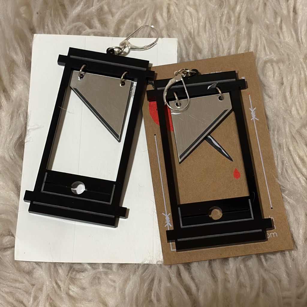 Black Guillotine Earrings Black Guillotine Earrings